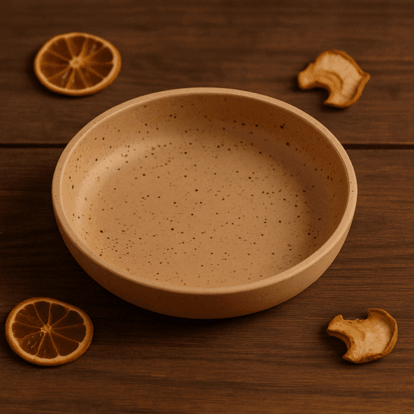 Χειροποίητο κεραμικό πιάτο γαβάθα με φυσικό μπεζ ματ φινίρισμα – Άμμος, διαστάσεις 14, 17 και 20 εκ.